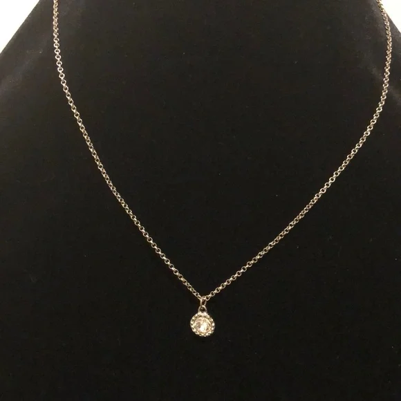 Necklace with Rhinestone Pendant - Picture 2 of 5